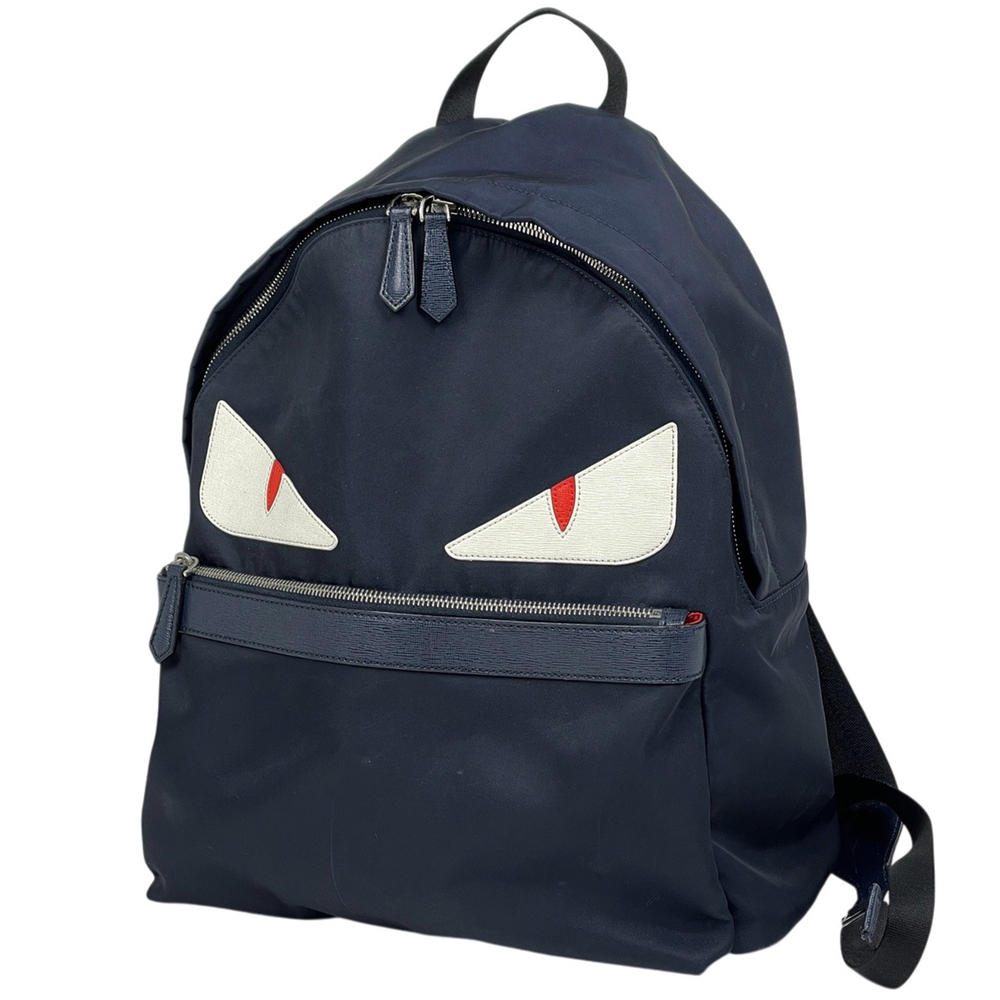Fendi Bugs Backpack Monster Daypack Navy Blue Bag